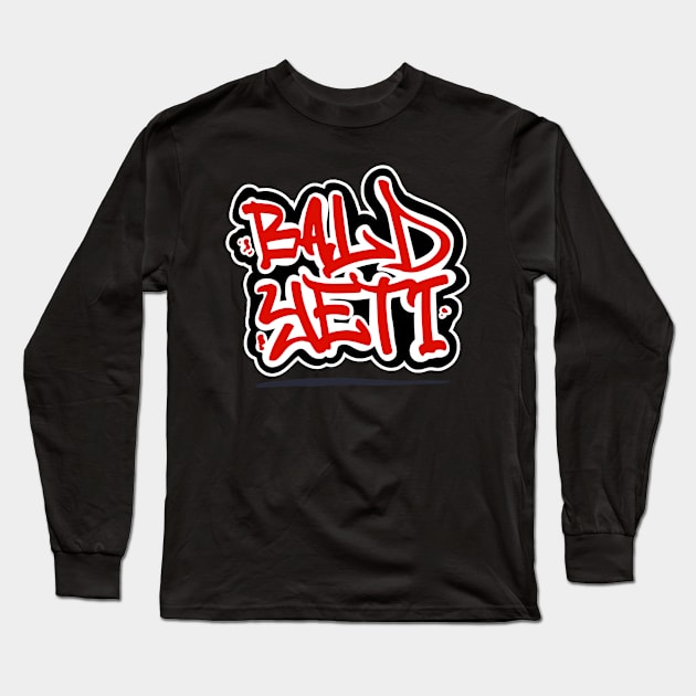 Bald Yeti Logo - Back Print Long Sleeve T-Shirt by The Bald Yeti